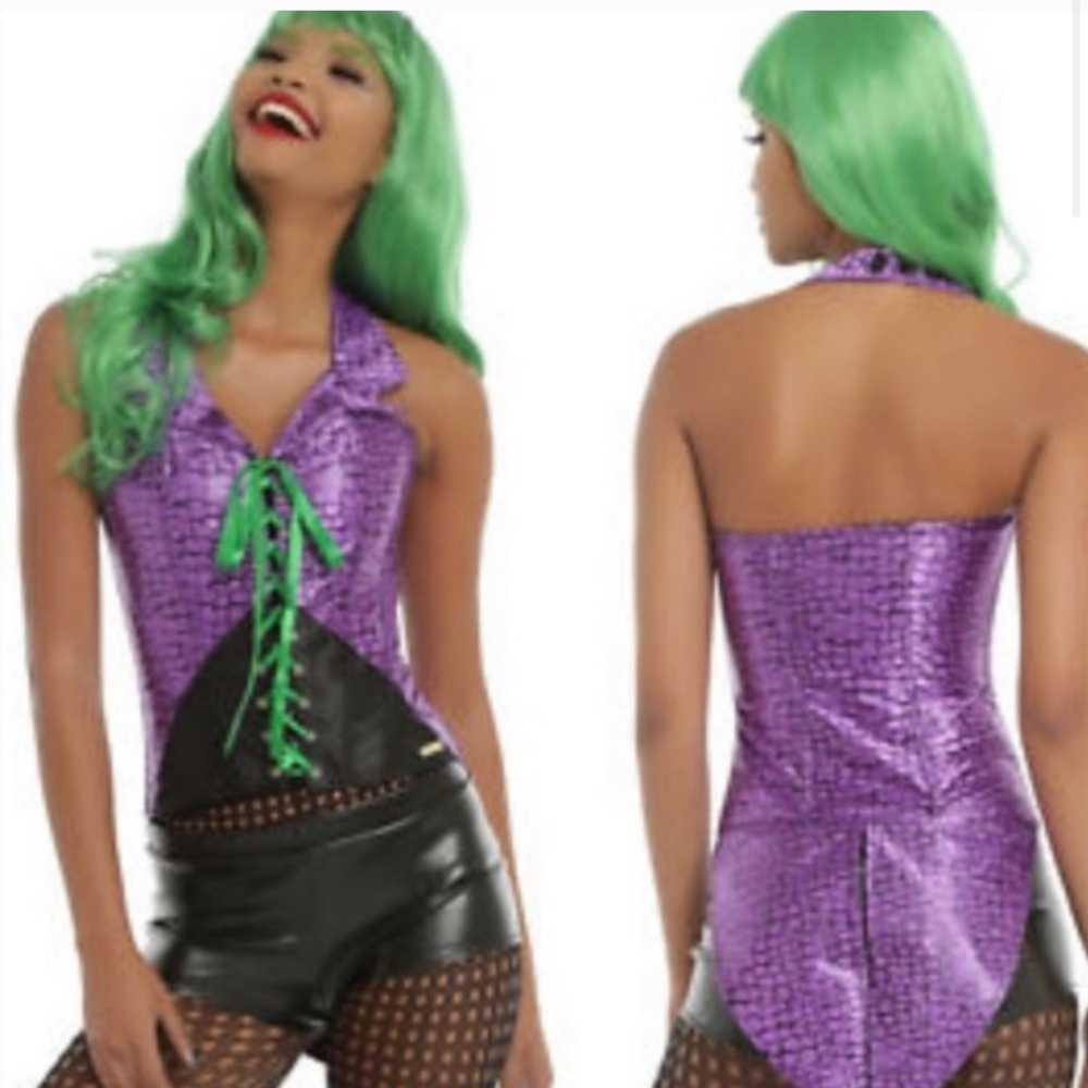 DC Comics Suicide‎ Squad Joker Laceup Corset Cosplay Hot Topic